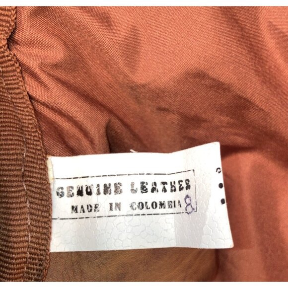 Men's Leather Crossbody Bag Vintage Shoulder Bag Casual Medium Messenger Pack - Picture 9 of 9